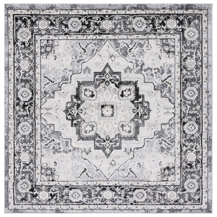 SAFAVIEH Brentwood Collection BNT837Z Black / Ivory Rug Image 1