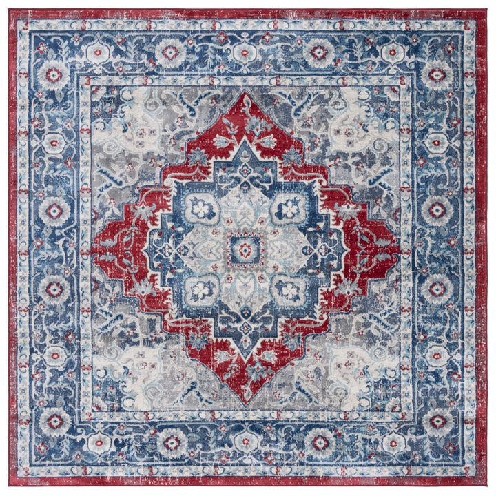 SAFAVIEH Brentwood Collection BNT837N Blue / Red Rug Image 4