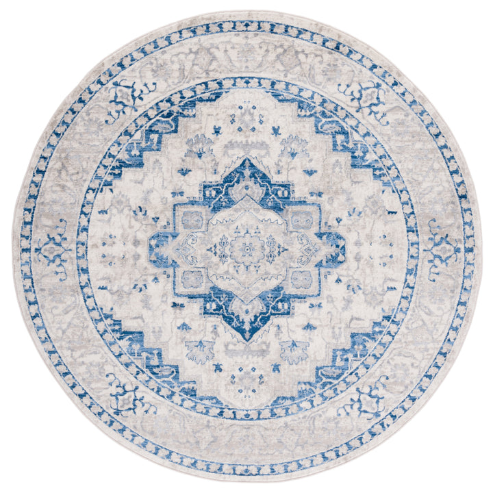 SAFAVIEH Brentwood Collection BNT851A Ivory / Blue Rug Image 3