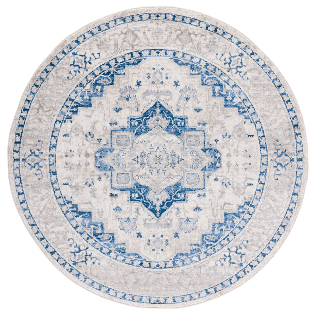 SAFAVIEH Brentwood Collection BNT851A Ivory / Blue Rug Image 1