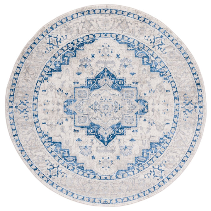 SAFAVIEH Brentwood Collection BNT851A Ivory / Blue Rug Image 1