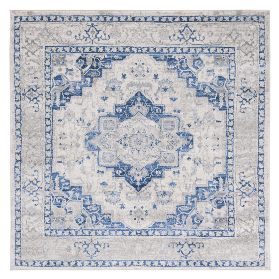 SAFAVIEH Brentwood Collection BNT851A Ivory / Blue Rug Image 5