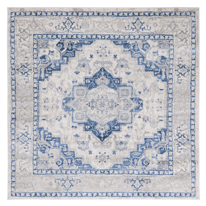 SAFAVIEH Brentwood Collection BNT851A Ivory / Blue Rug Image 1