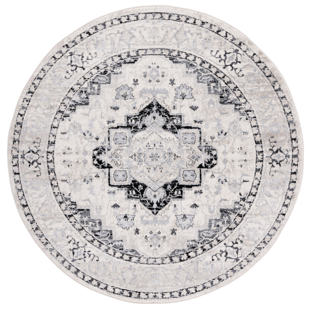 SAFAVIEH Brentwood Collection BNT851C Ivory / Black Rug Image 3