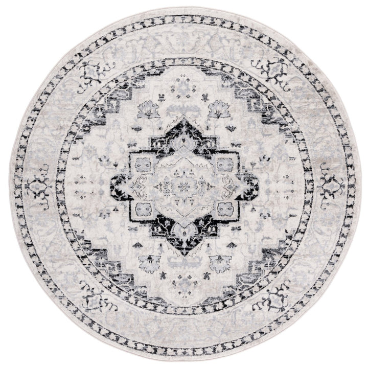 SAFAVIEH Brentwood Collection BNT851C Ivory / Black Rug Image 1