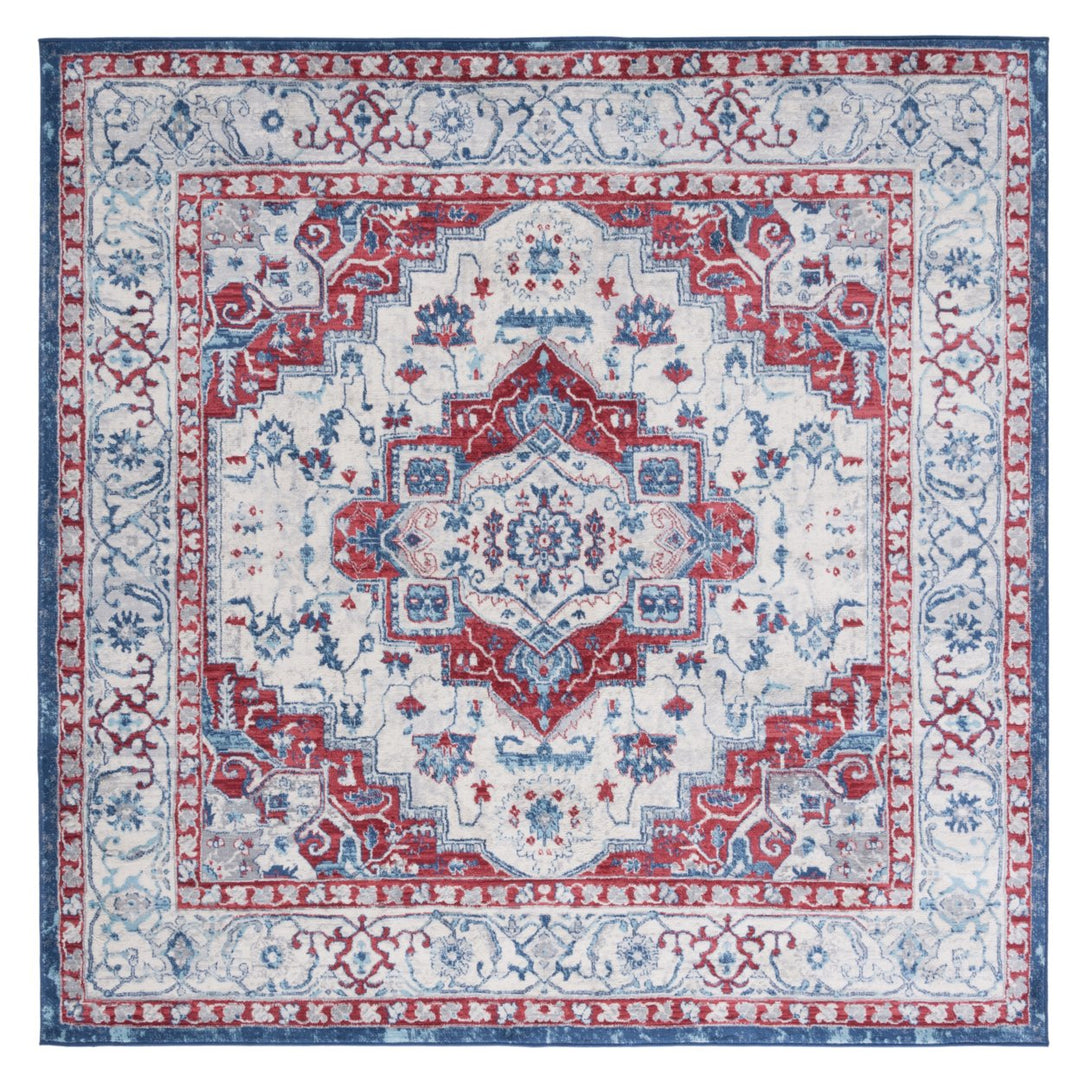 SAFAVIEH Brentwood Collection BNT851B Beige / Red Rug Image 1