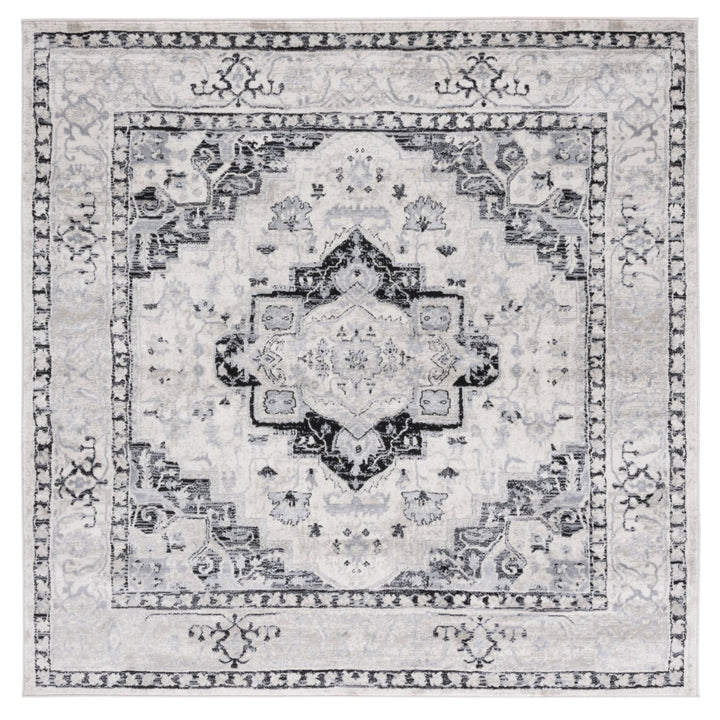 SAFAVIEH Brentwood Collection BNT851C Ivory / Black Rug Image 1