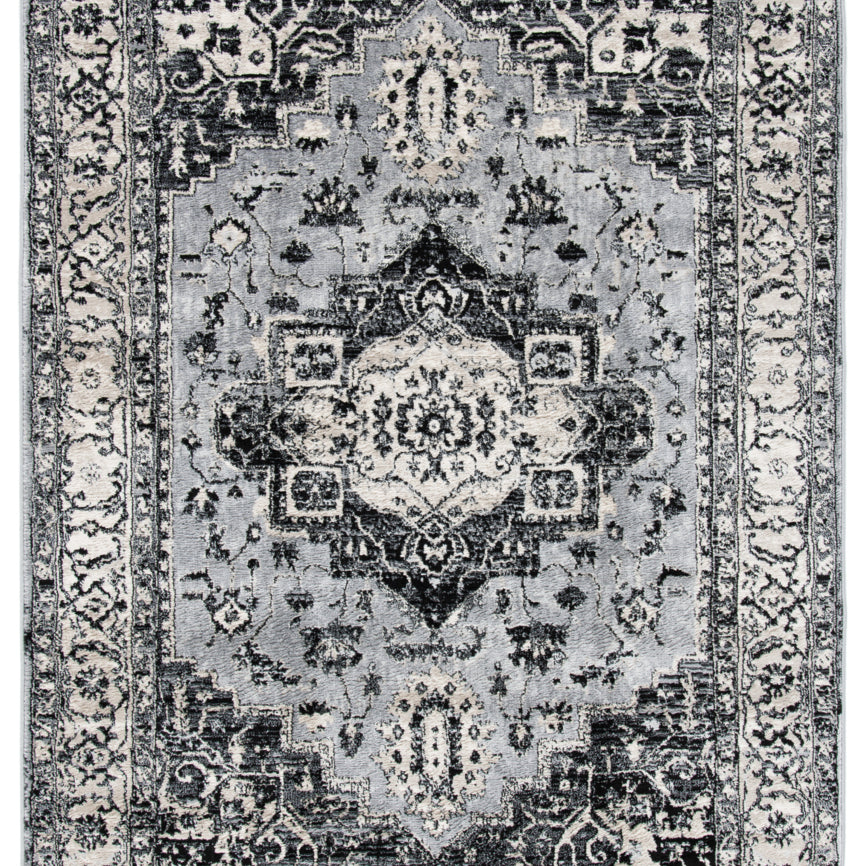 SAFAVIEH Brentwood Collection BNT851H Grey / Black Rug Image 1