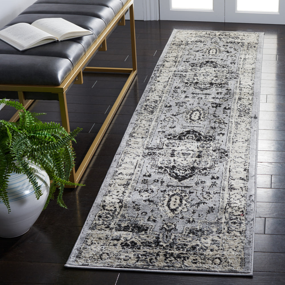 SAFAVIEH Brentwood Collection BNT851H Grey / Black Rug Image 2