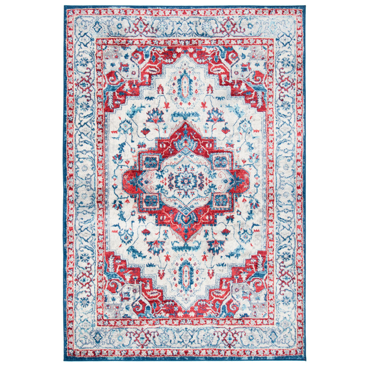 SAFAVIEH Brentwood Collection BNT851B Beige / Red Rug Image 7