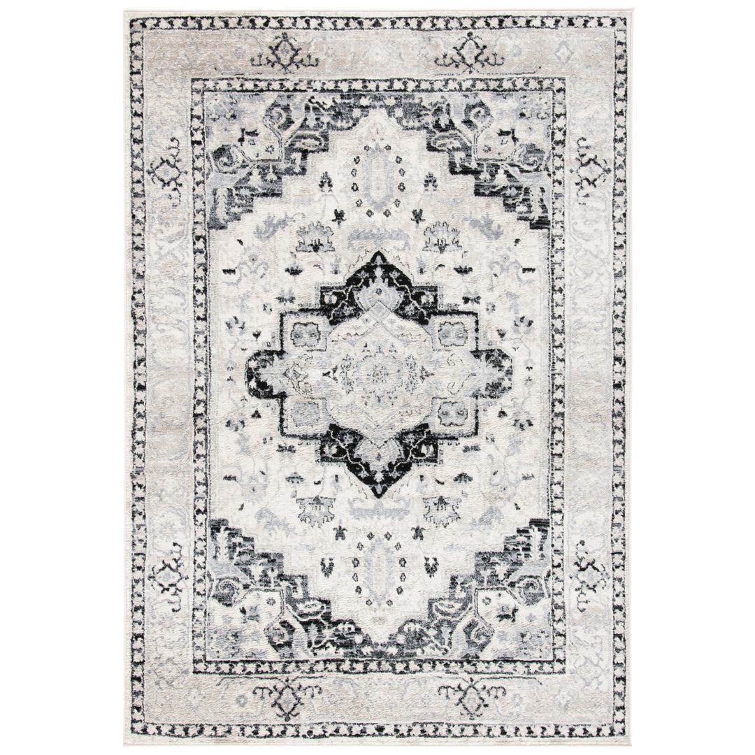 SAFAVIEH Brentwood Collection BNT851C Ivory / Black Rug Image 9