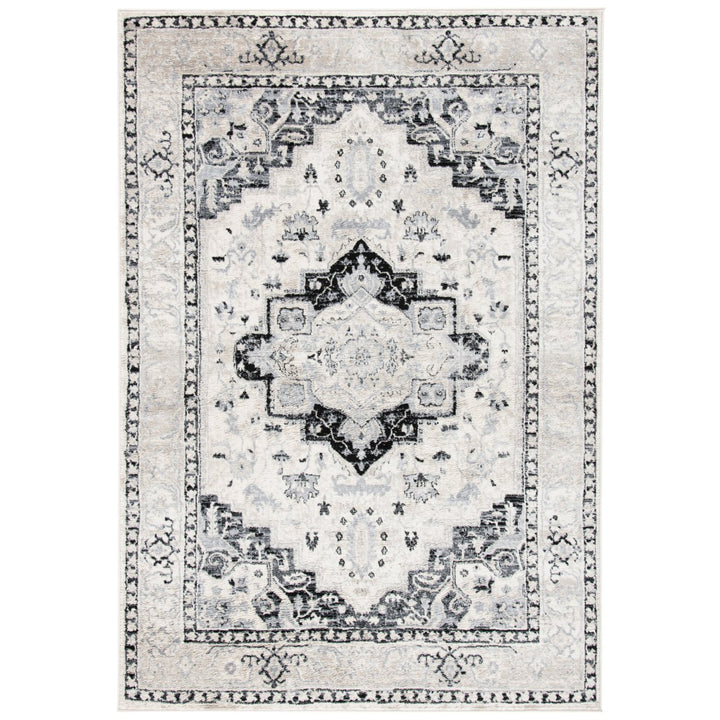 SAFAVIEH Brentwood Collection BNT851C Ivory / Black Rug Image 1