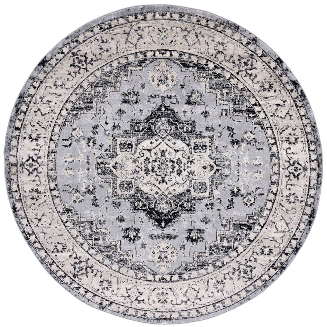 SAFAVIEH Brentwood Collection BNT851H Grey / Black Rug Image 3