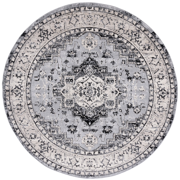 SAFAVIEH Brentwood Collection BNT851H Grey / Black Rug Image 3