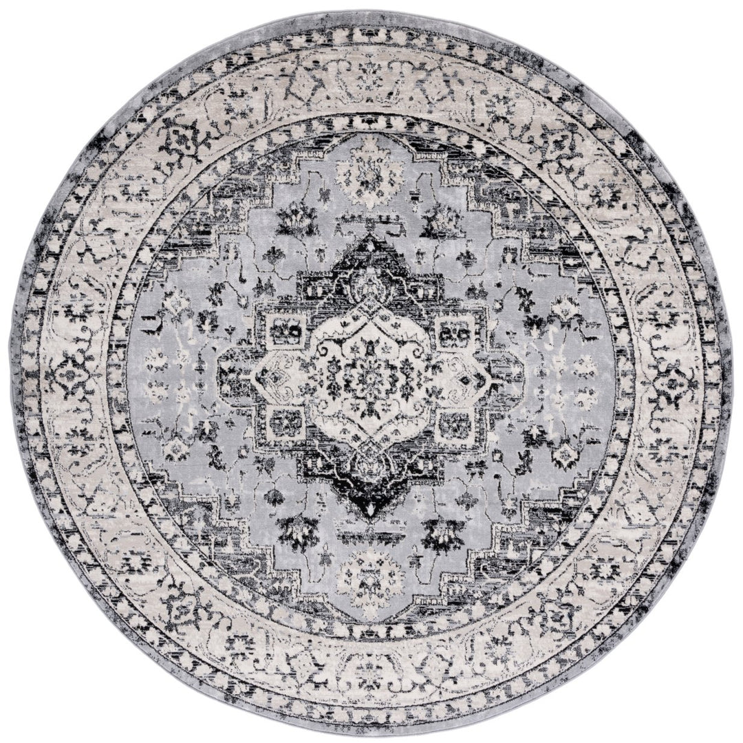 SAFAVIEH Brentwood Collection BNT851H Grey / Black Rug Image 1