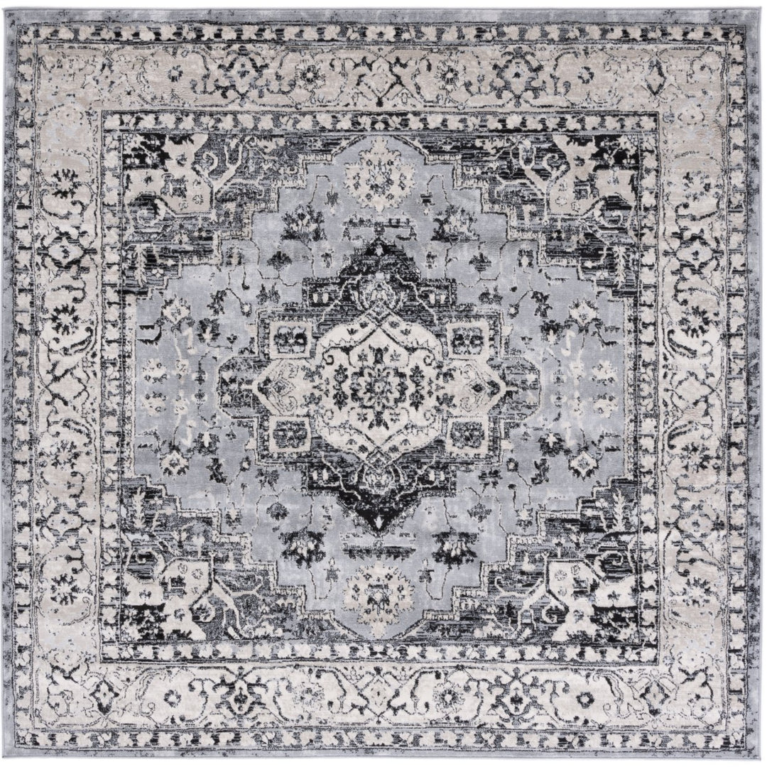 SAFAVIEH Brentwood Collection BNT851H Grey / Black Rug Image 1