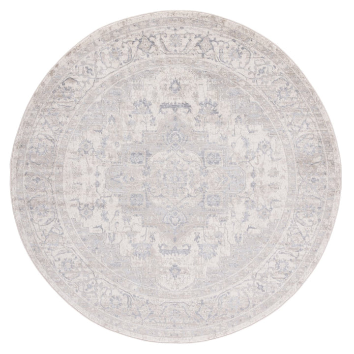 SAFAVIEH Brentwood Collection BNT851J Ivory / Grey Rug Image 1