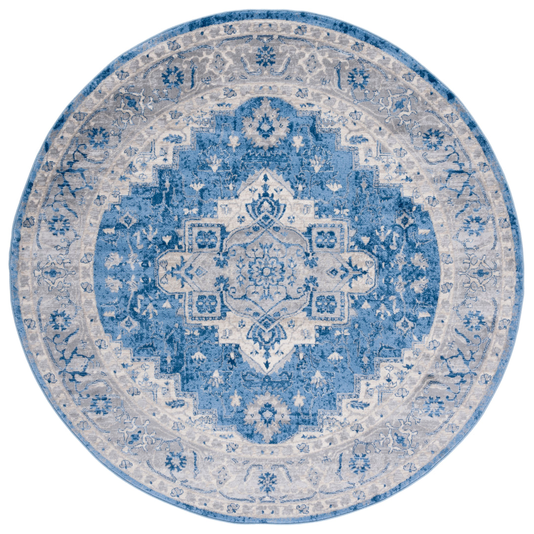 SAFAVIEH Brentwood Collection BNT851M Blue / Grey Rug Image 4