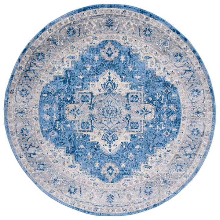 SAFAVIEH Brentwood Collection BNT851M Blue / Grey Rug Image 4