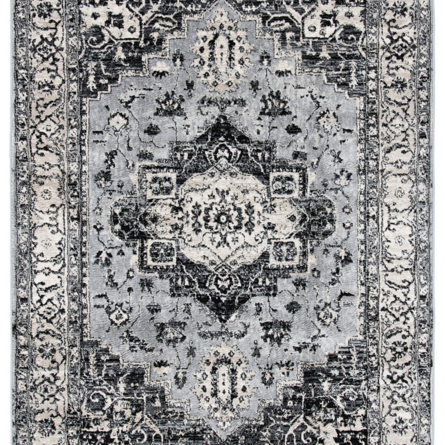 SAFAVIEH Brentwood Collection BNT851H Grey / Black Rug Image 8