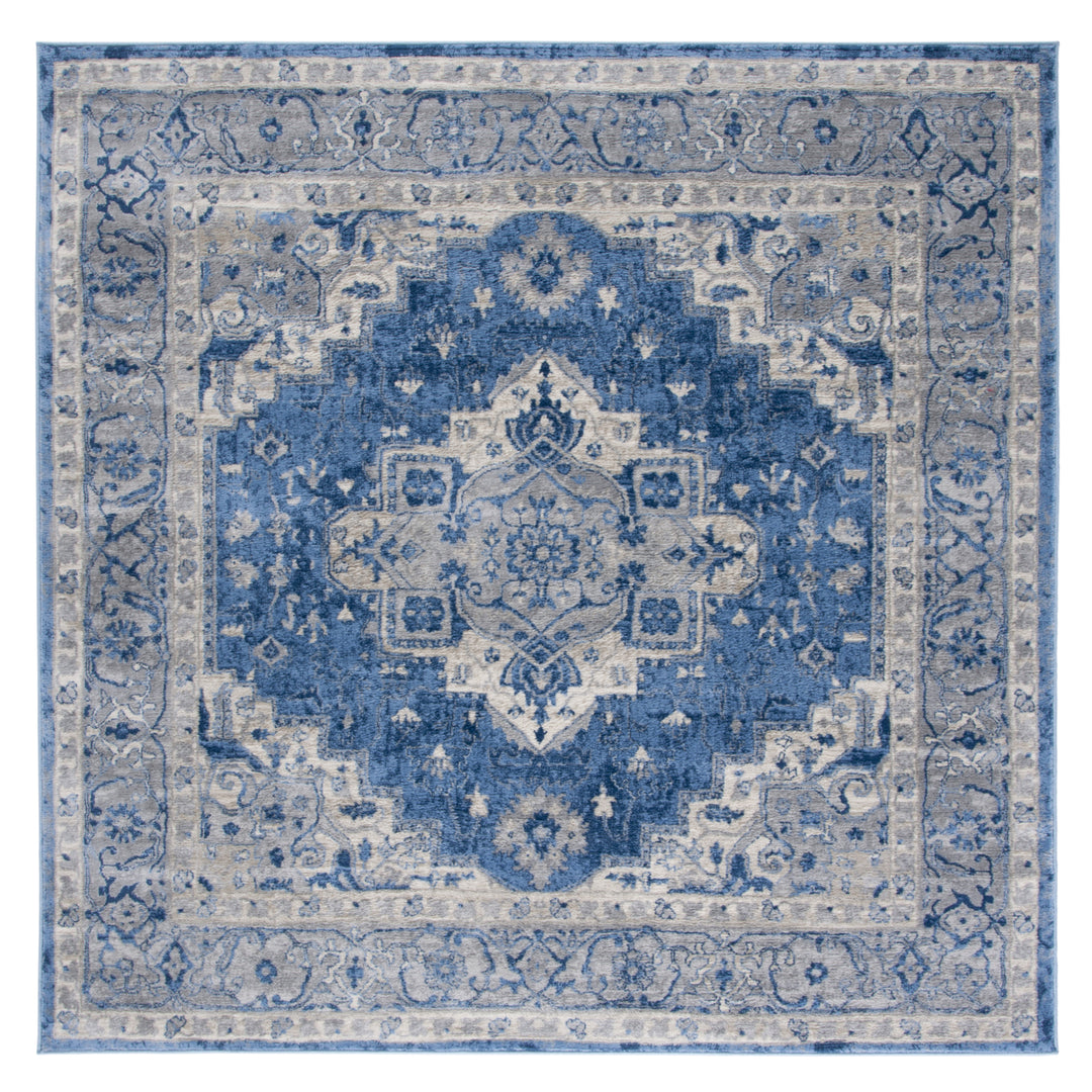 SAFAVIEH Brentwood Collection BNT851M Blue / Grey Rug Image 5