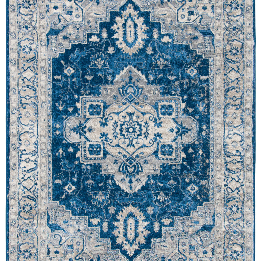 SAFAVIEH Brentwood Collection BNT851N Navy / Grey Rug Image 1