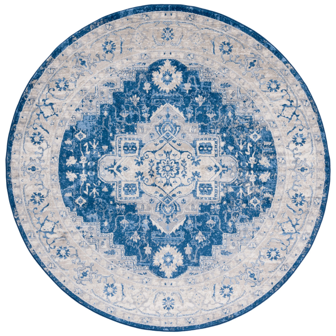 SAFAVIEH Brentwood Collection BNT851N Navy / Grey Rug Image 4