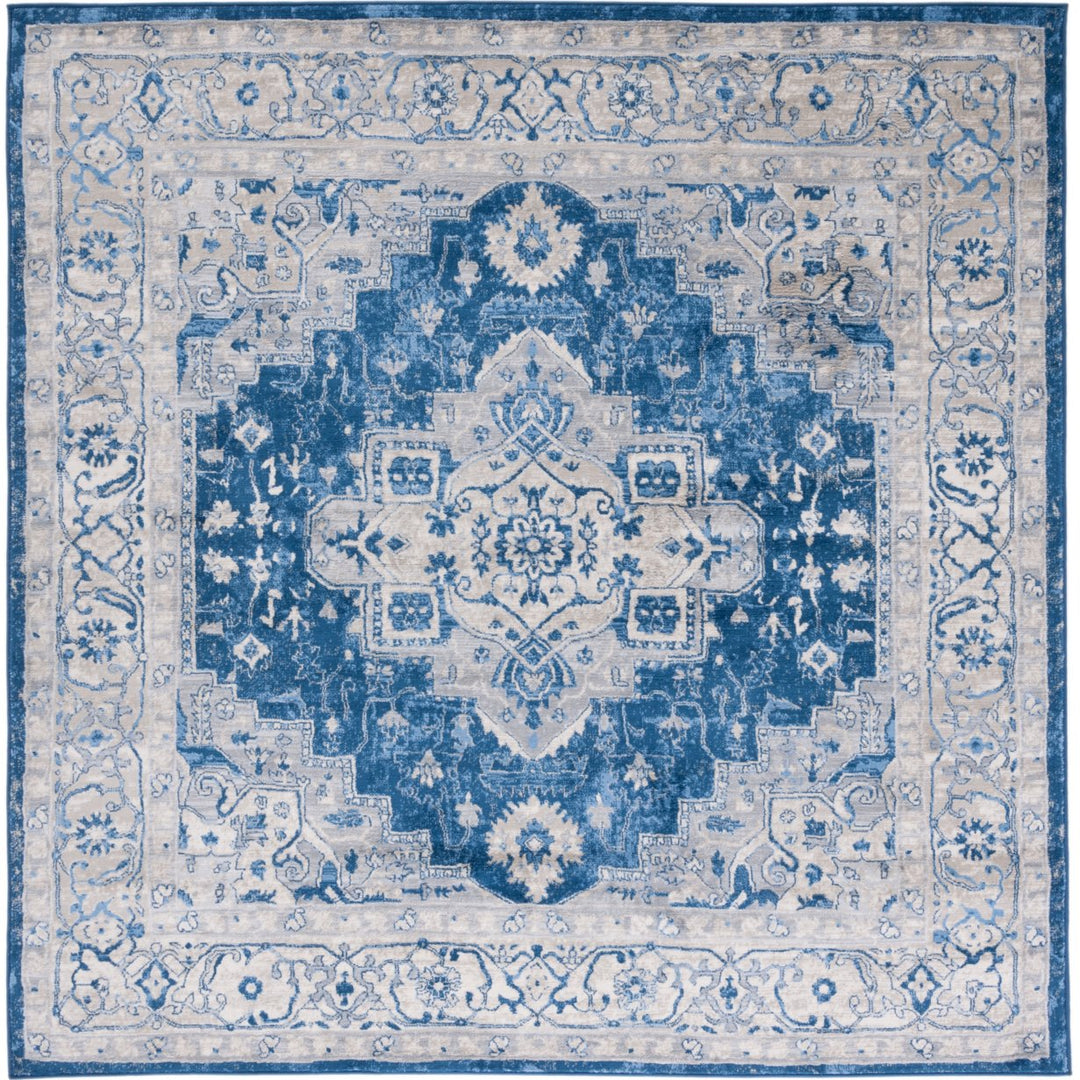 SAFAVIEH Brentwood Collection BNT851N Navy / Grey Rug Image 1
