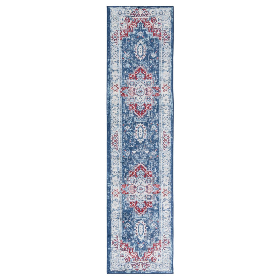 SAFAVIEH Brentwood Collection BNT851P Navy / Red Rug Image 5