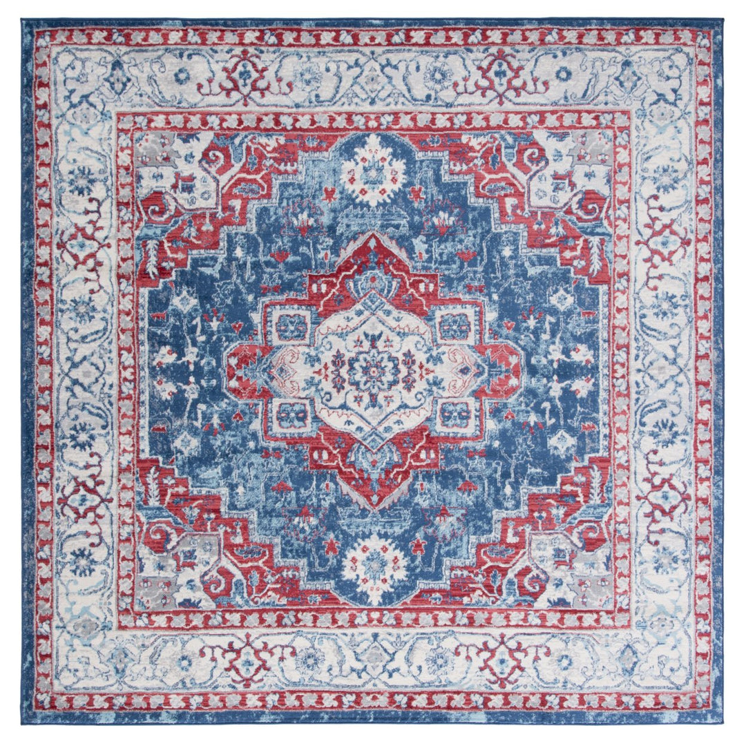 SAFAVIEH Brentwood Collection BNT851P Navy / Red Rug Image 6