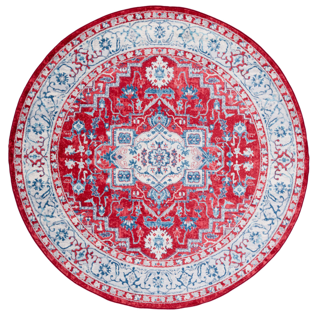 SAFAVIEH Brentwood Collection BNT851Q Red / Beige Rug Image 2