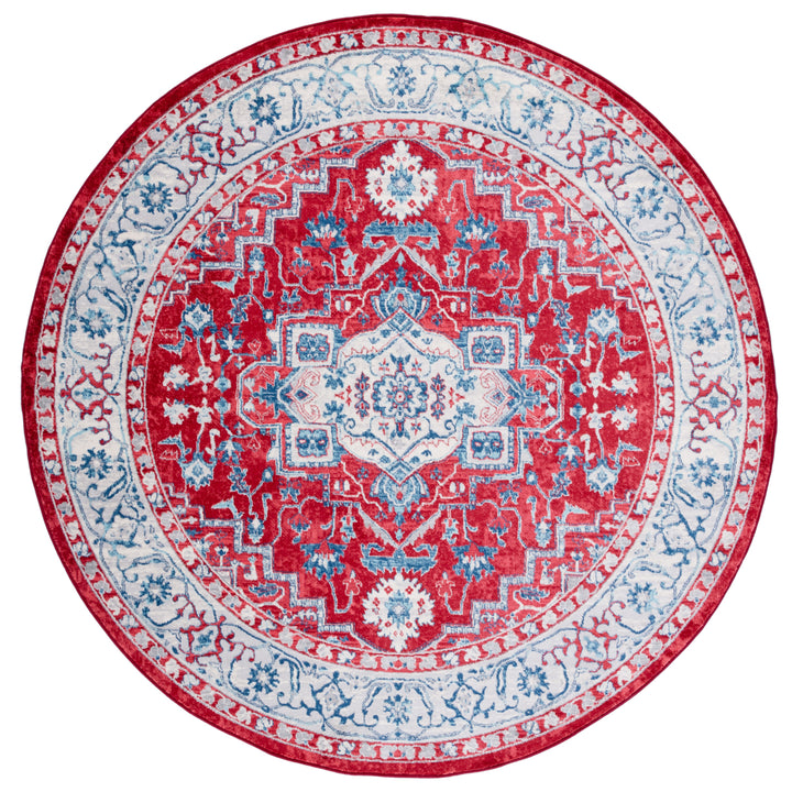 SAFAVIEH Brentwood Collection BNT851Q Red / Beige Rug Image 2