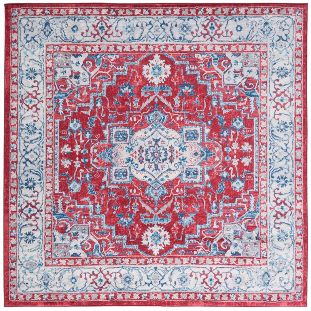 SAFAVIEH Brentwood Collection BNT851Q Red / Beige Rug Image 1