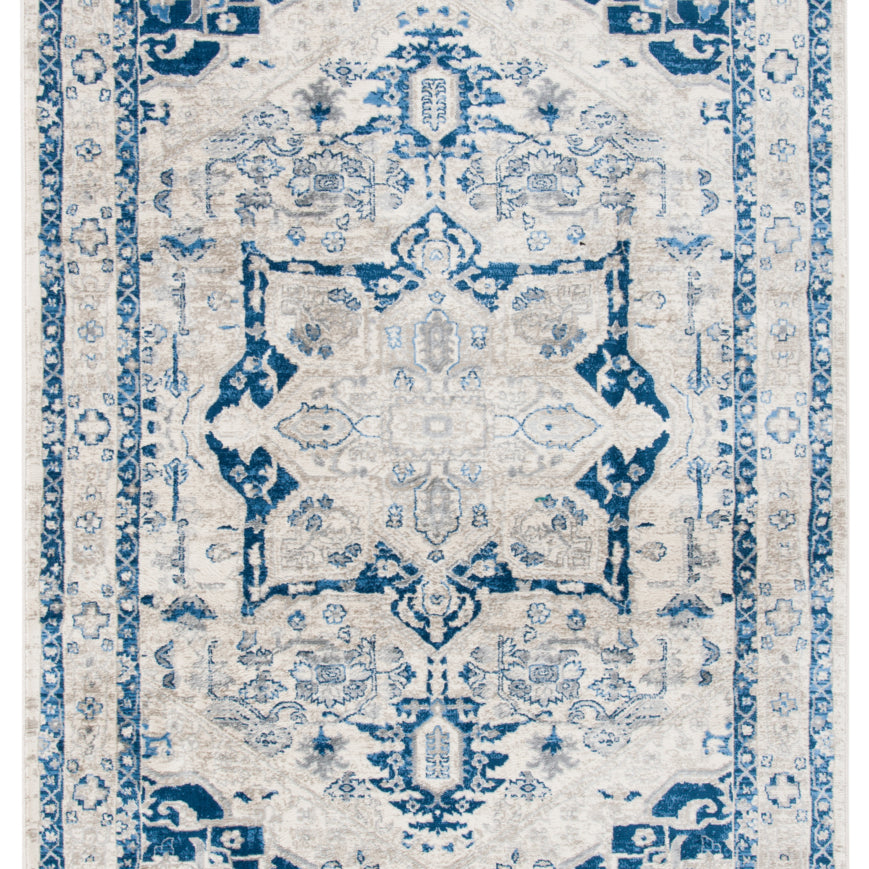 SAFAVIEH Brentwood Collection BNT852C Beige / Blue Rug Image 1