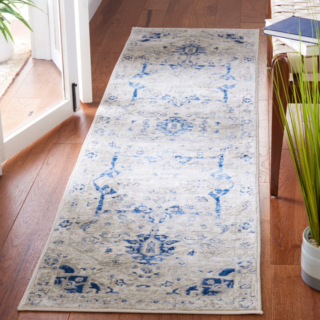 SAFAVIEH Brentwood Collection BNT852C Beige / Blue Rug Image 2