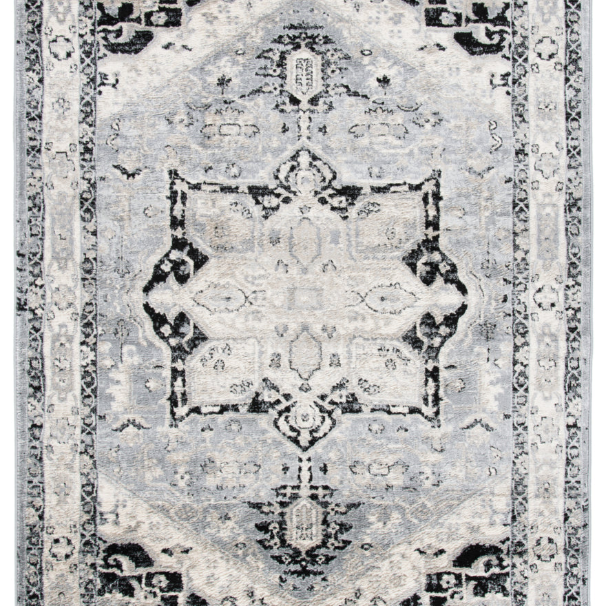 SAFAVIEH Brentwood Collection BNT852H Silver / Black Rug Image 1