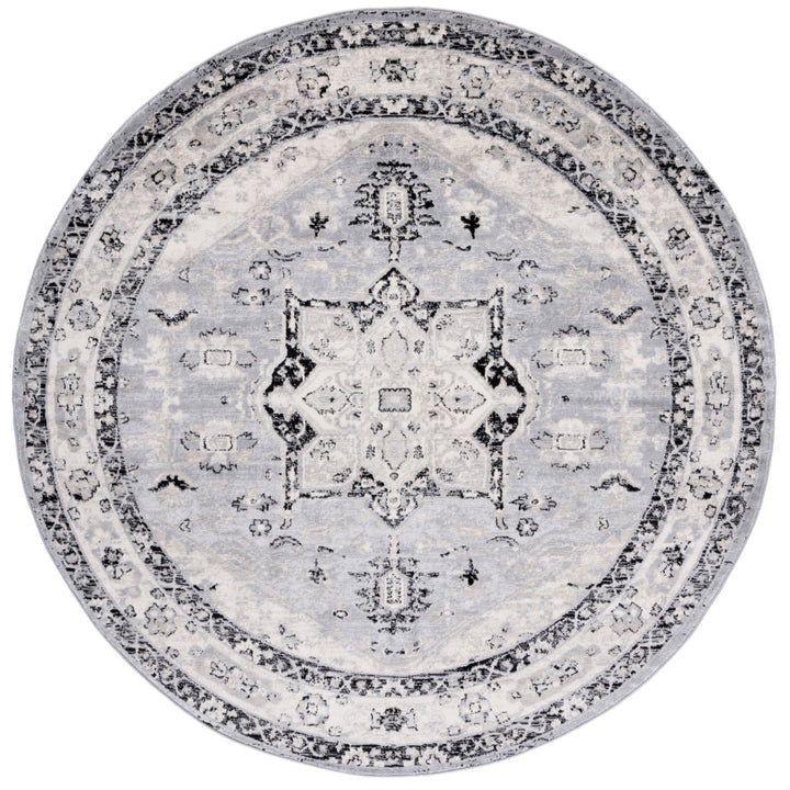 SAFAVIEH Brentwood Collection BNT852H Silver / Black Rug Image 1