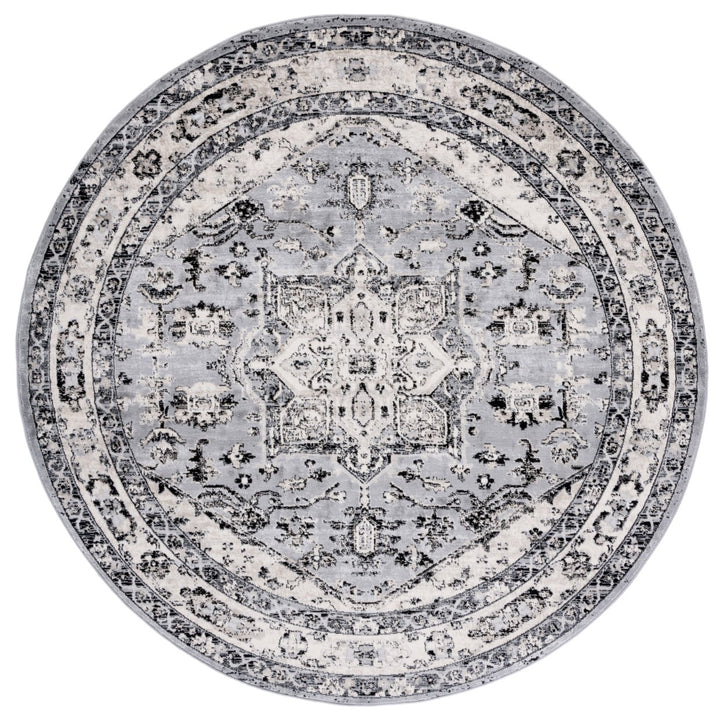 SAFAVIEH Brentwood Collection BNT852G Grey / Black Rug Image 1