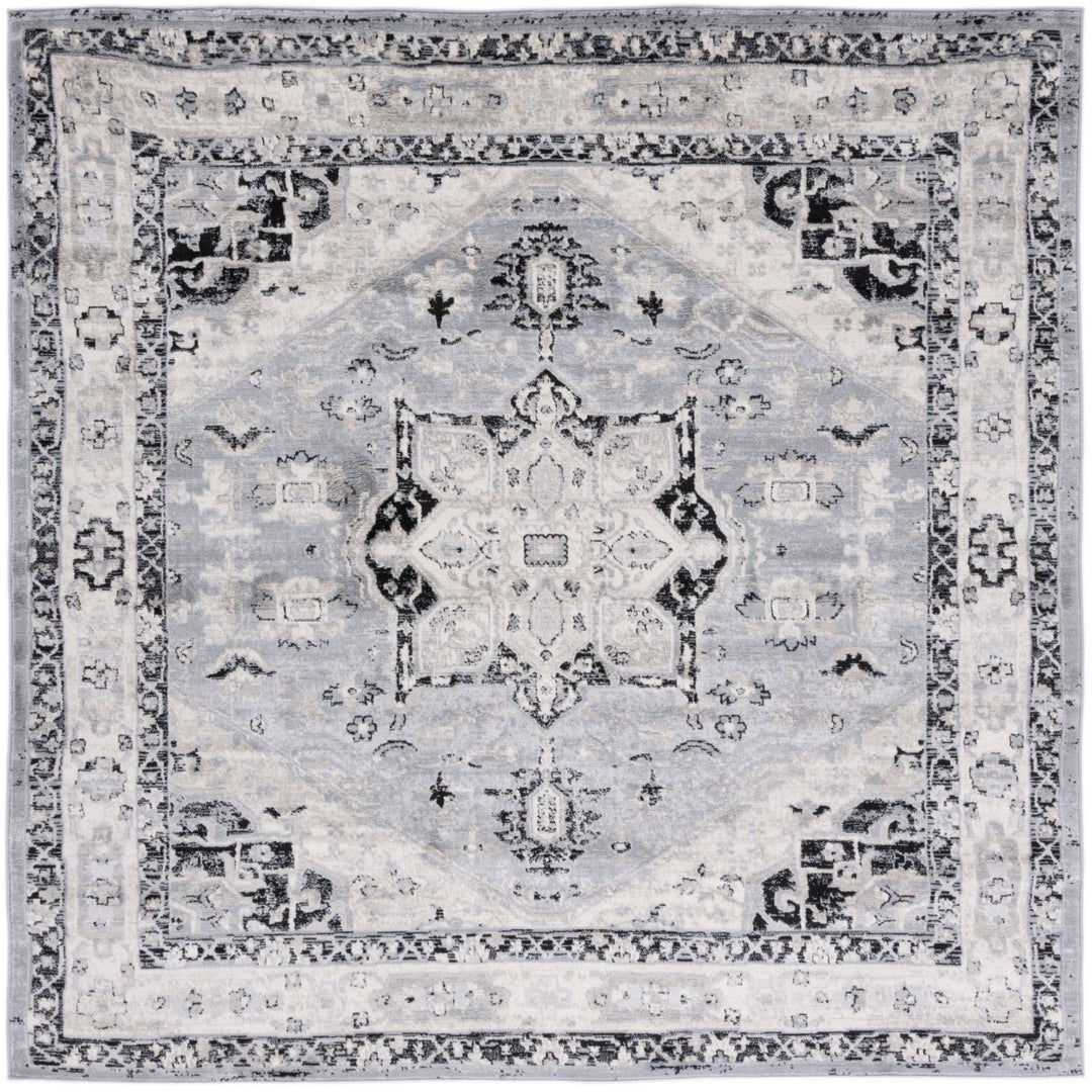 SAFAVIEH Brentwood Collection BNT852H Silver / Black Rug Image 5