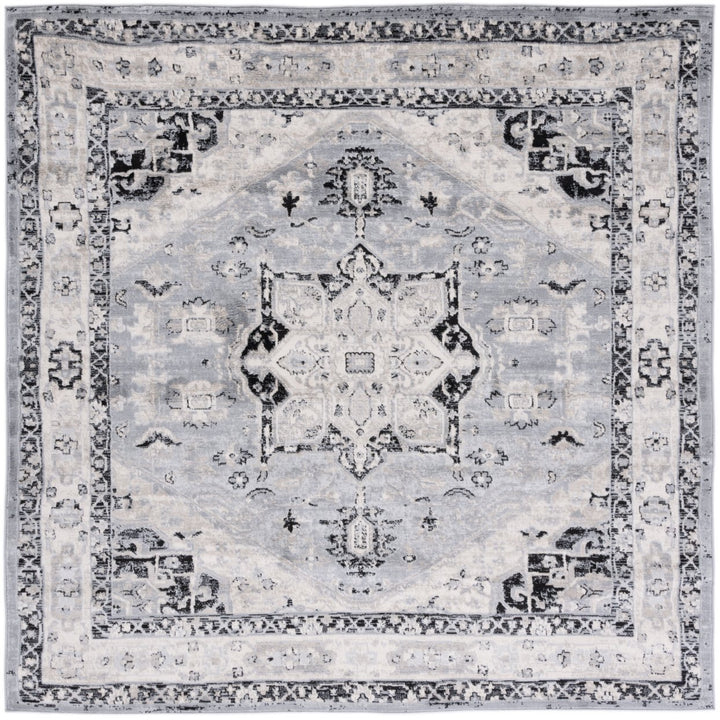 SAFAVIEH Brentwood Collection BNT852H Silver / Black Rug Image 1