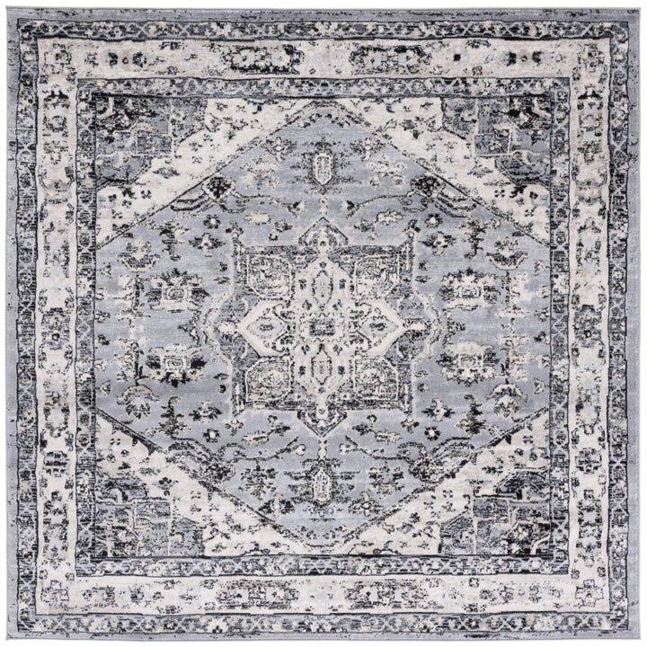 SAFAVIEH Brentwood Collection BNT852G Grey / Black Rug Image 1