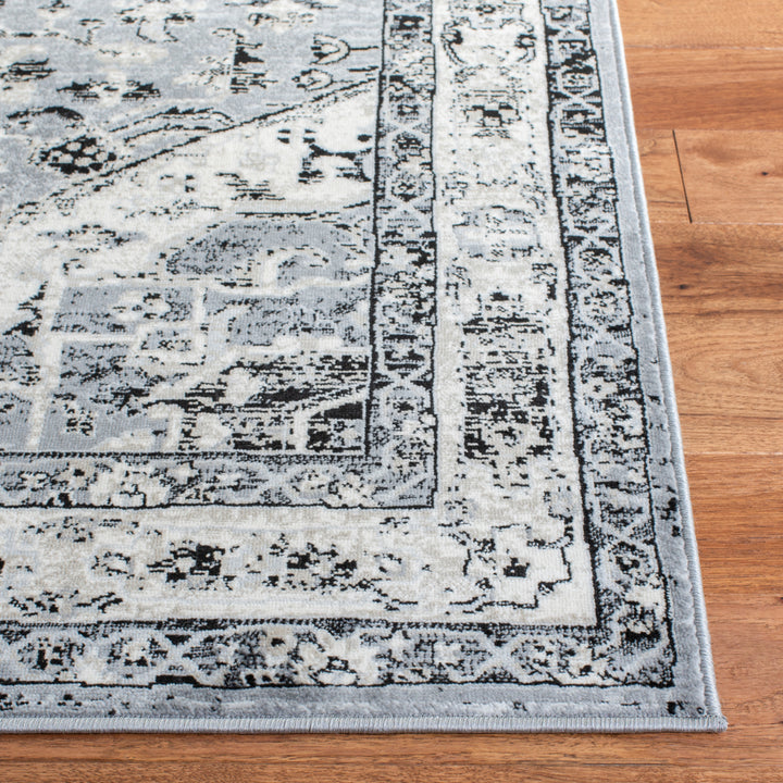 SAFAVIEH Brentwood Collection BNT852G Grey / Black Rug Image 5