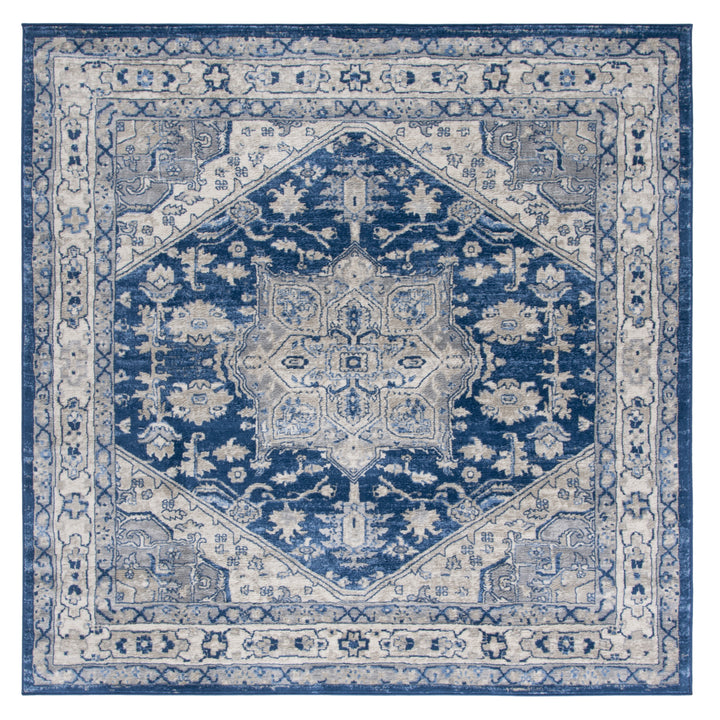 SAFAVIEH Brentwood Collection BNT852N Navy / Grey Rug Image 3