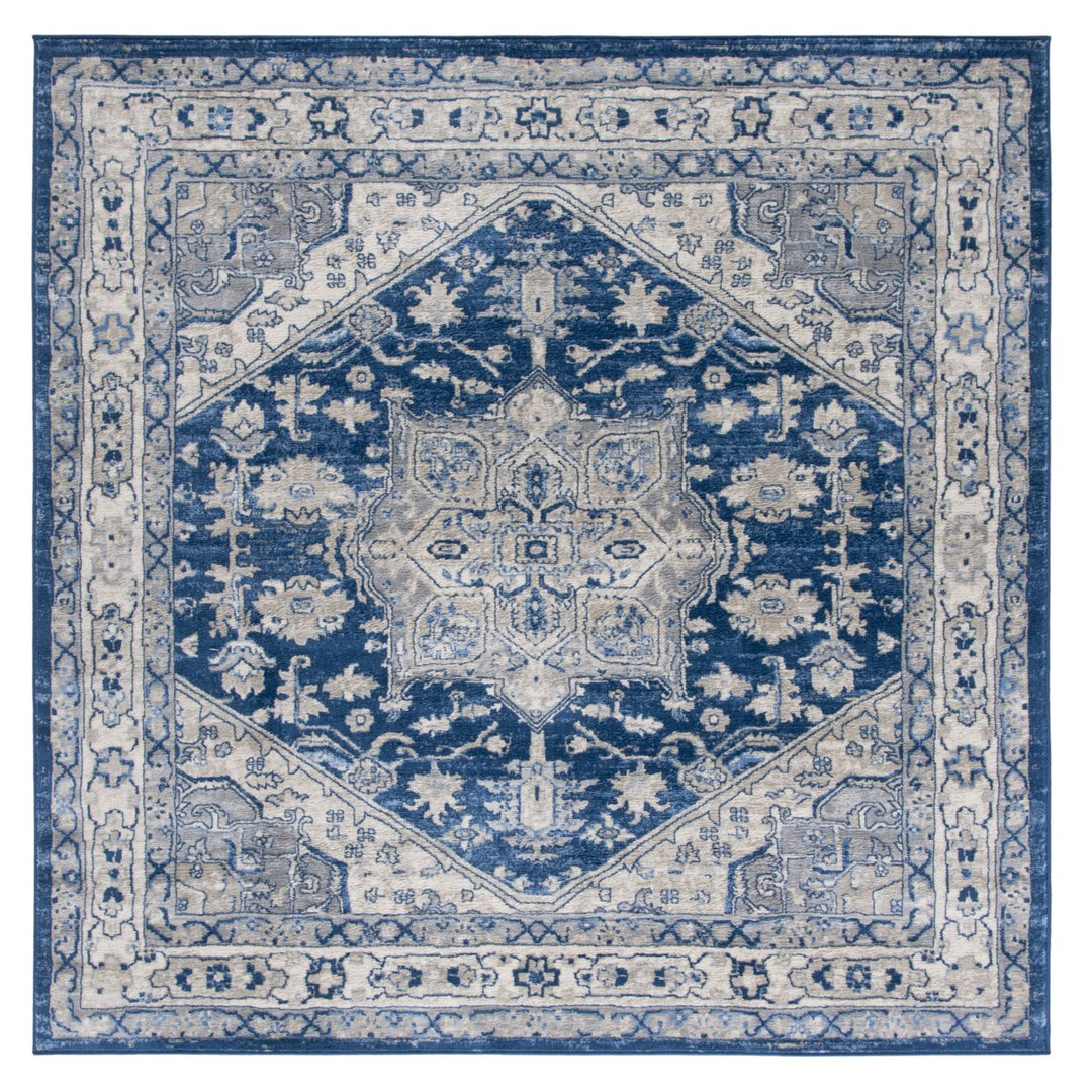 SAFAVIEH Brentwood Collection BNT852N Navy / Grey Rug Image 1