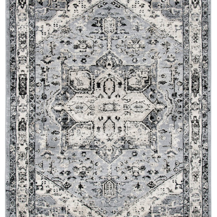 SAFAVIEH Brentwood Collection BNT852G Grey / Black Rug Image 8