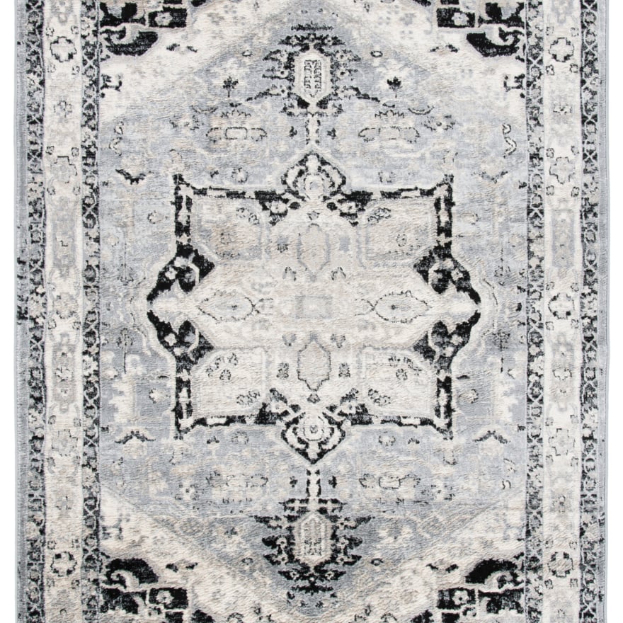 SAFAVIEH Brentwood Collection BNT852H Silver / Black Rug Image 9