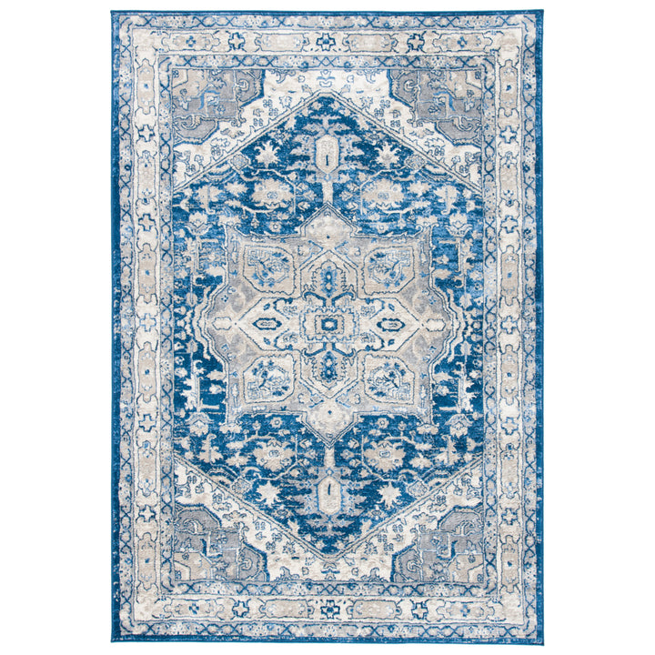 SAFAVIEH Brentwood Collection BNT852N Navy / Grey Rug Image 7