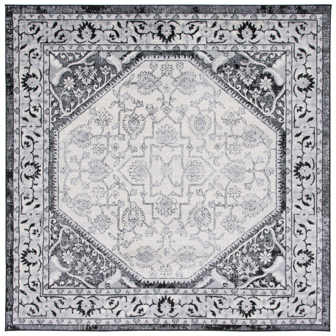 SAFAVIEH Brentwood Collection BNT853Z Black / Ivory Rug Image 1