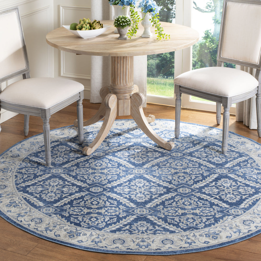 SAFAVIEH Brentwood Collection BNT863N Navy / Creme Rug Image 2