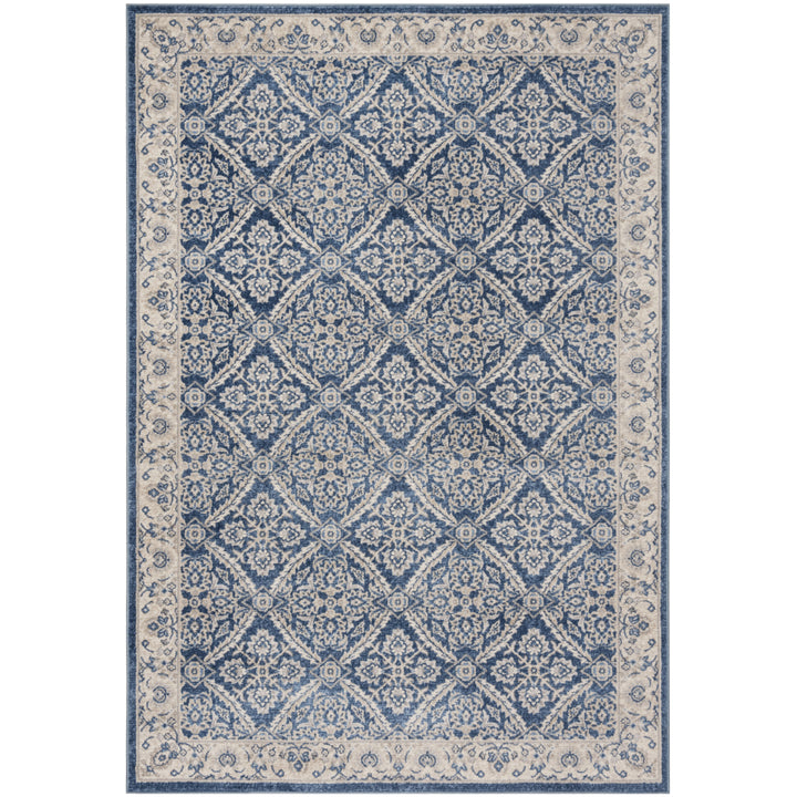 SAFAVIEH Brentwood Collection BNT863N Navy / Creme Rug Image 9